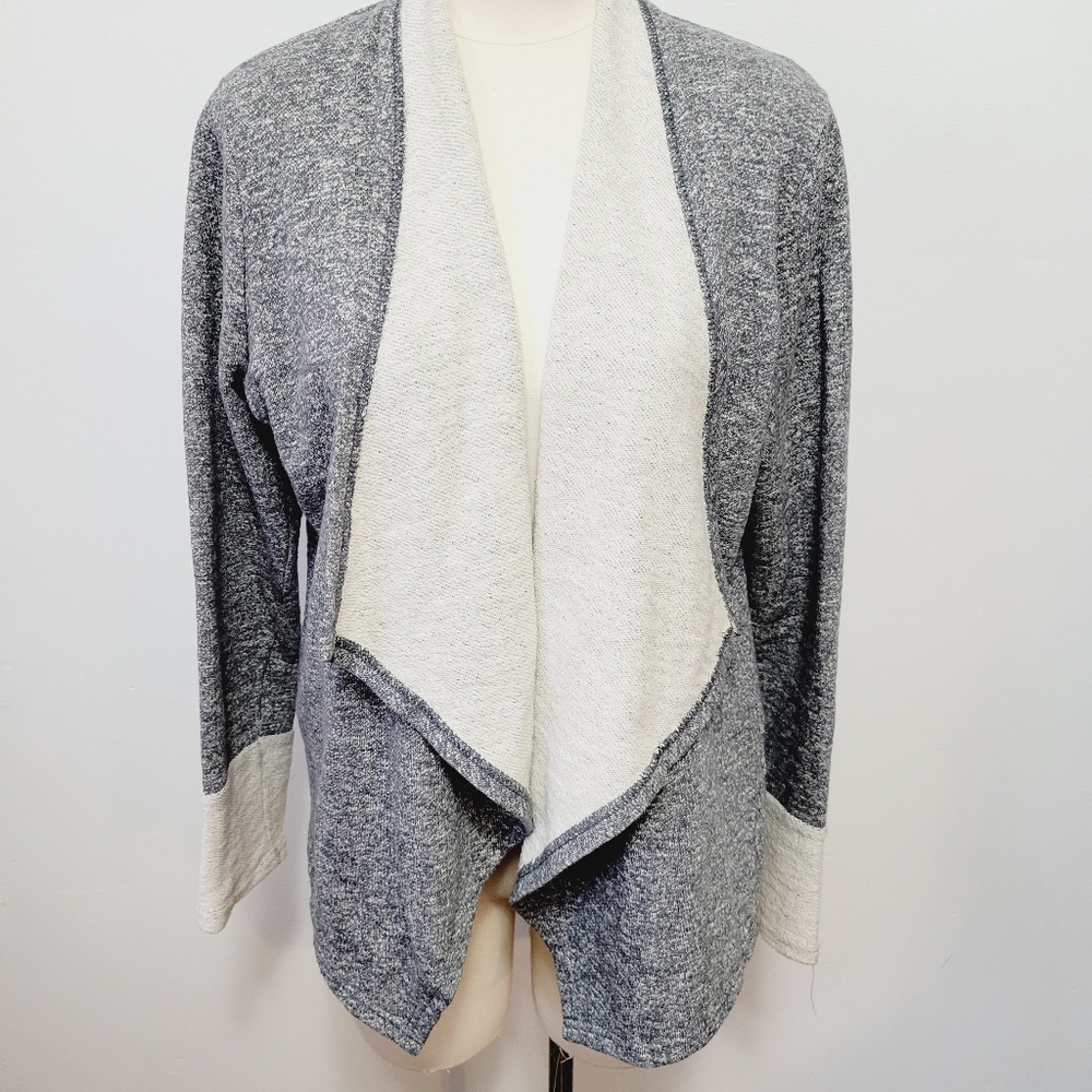 Gibson charcoal french terry flyaway cardigan size large